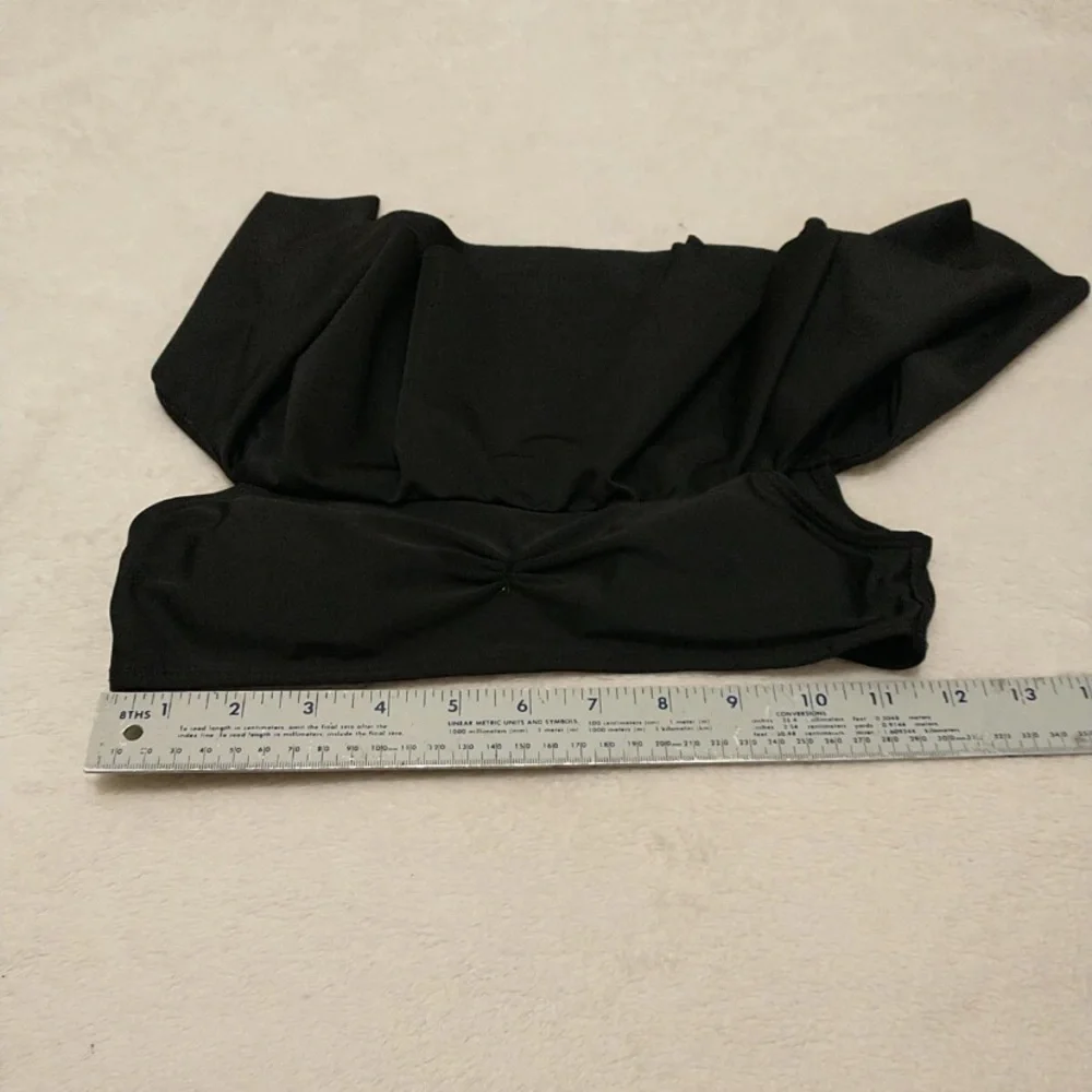 SHEIN Elegant Black Ruffle Bikini